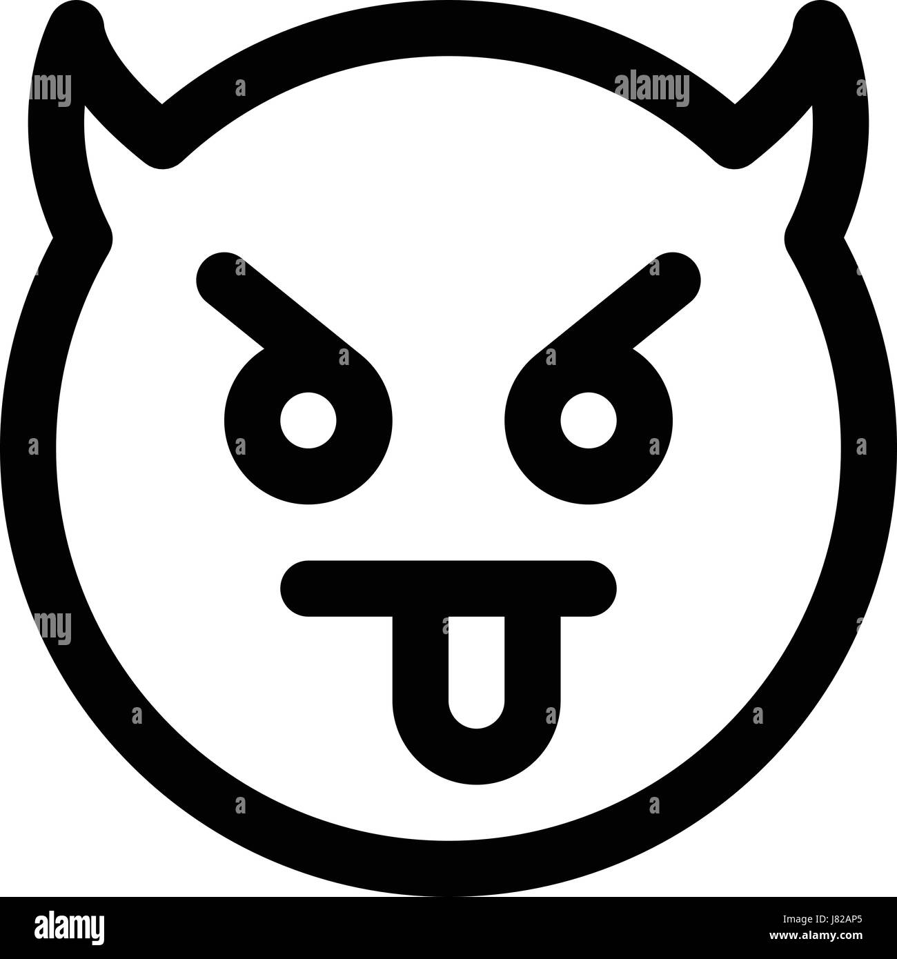 devil emoji with tongue stuck out Stock Vector Image & Art Alamy