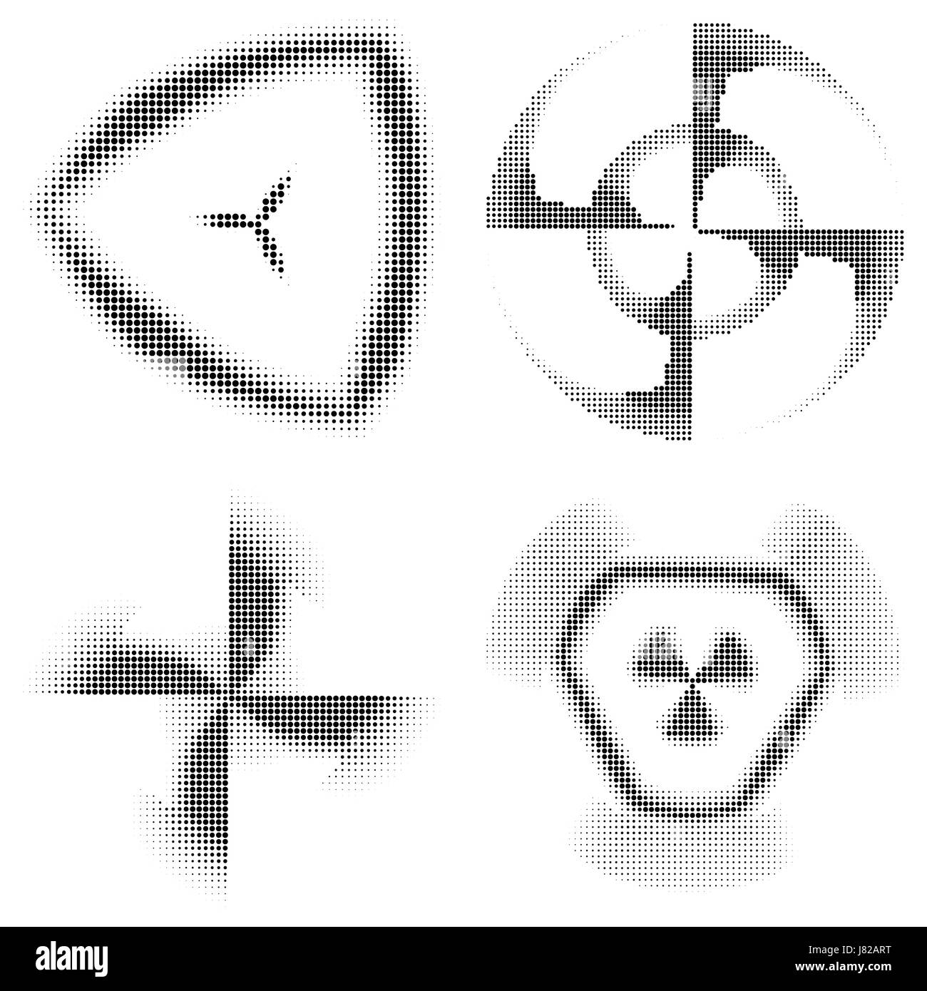 Abstract halftone dot vector set Stock Vector Image & Art - Alamy