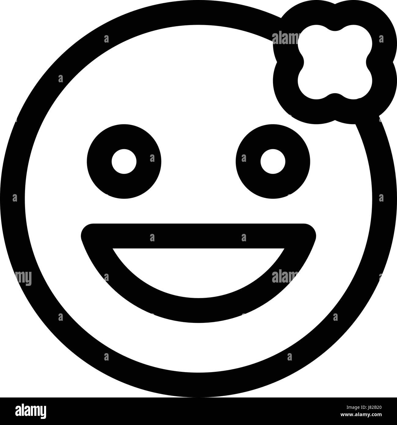Smiley Face Emoji Black and White Stock Photos & Images - Alamy