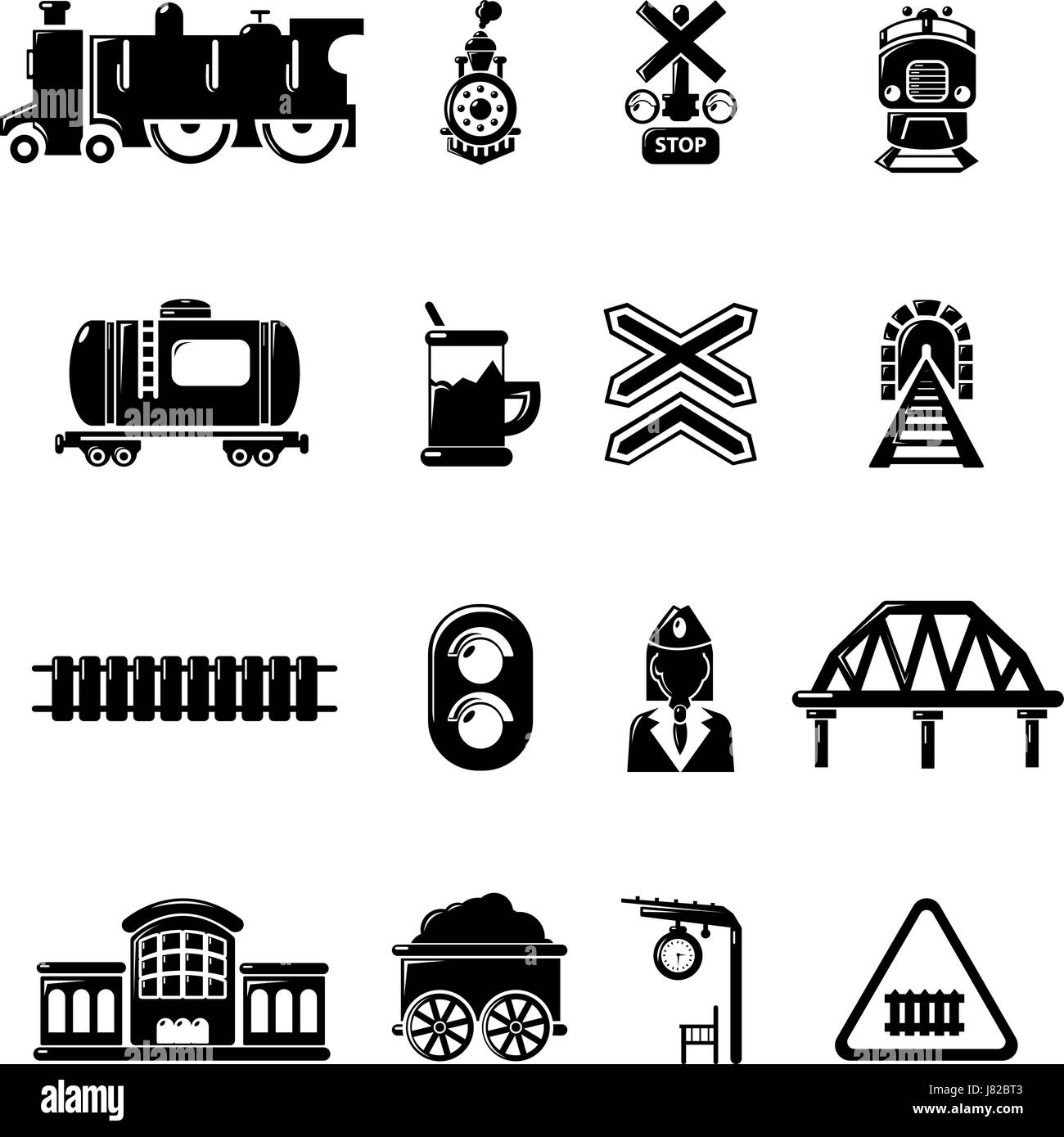 Black train conductor Stock Vector Images - Alamy