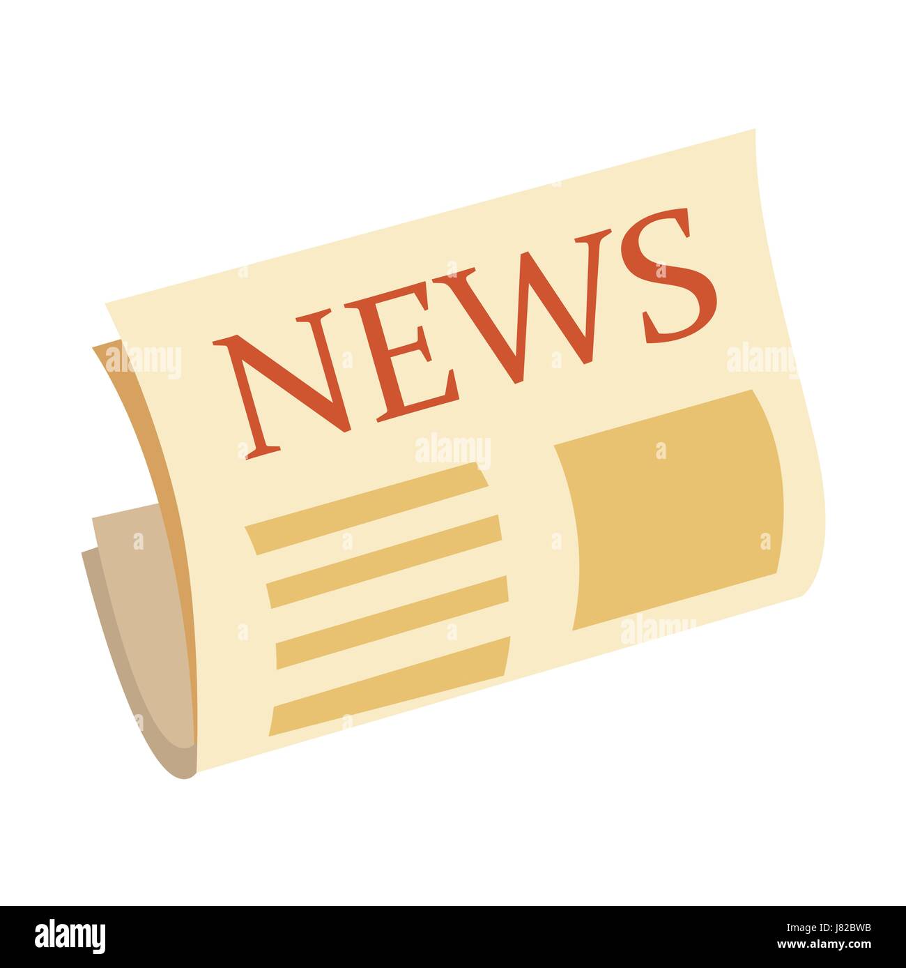 News icon newspaper icon isolated on white background Stock Vector