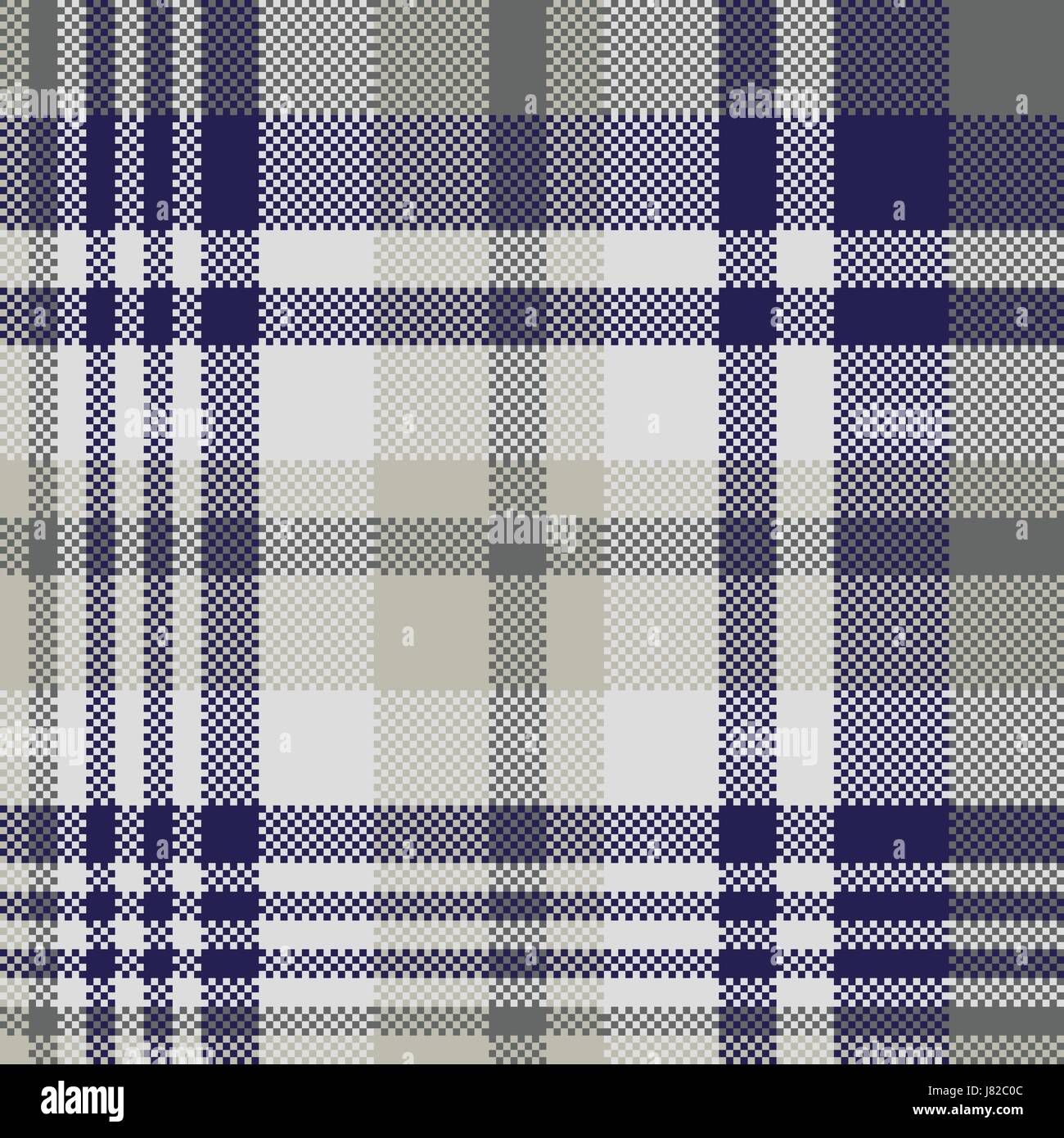 Blue gray check textile seamless pattern. Vector illustration Stock ...