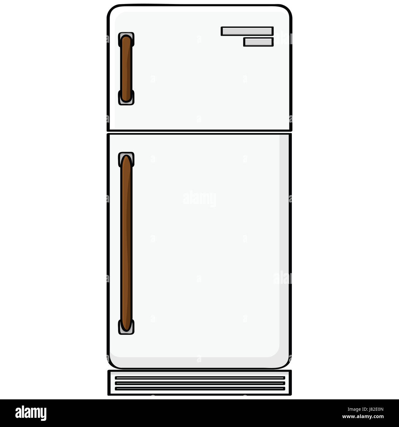 Холодильник на белом фоне 2д