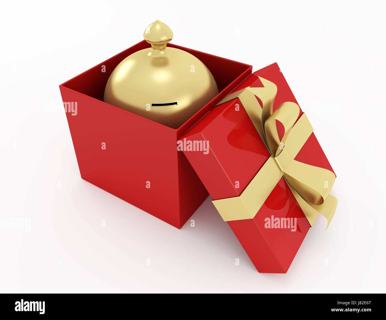 isolated gift savings deposit surprise gold moneybox money box bank