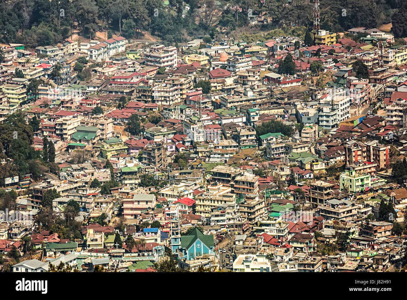 Shillong from Shillong Peak, Meghalaya, India Stock Photo - Alamy