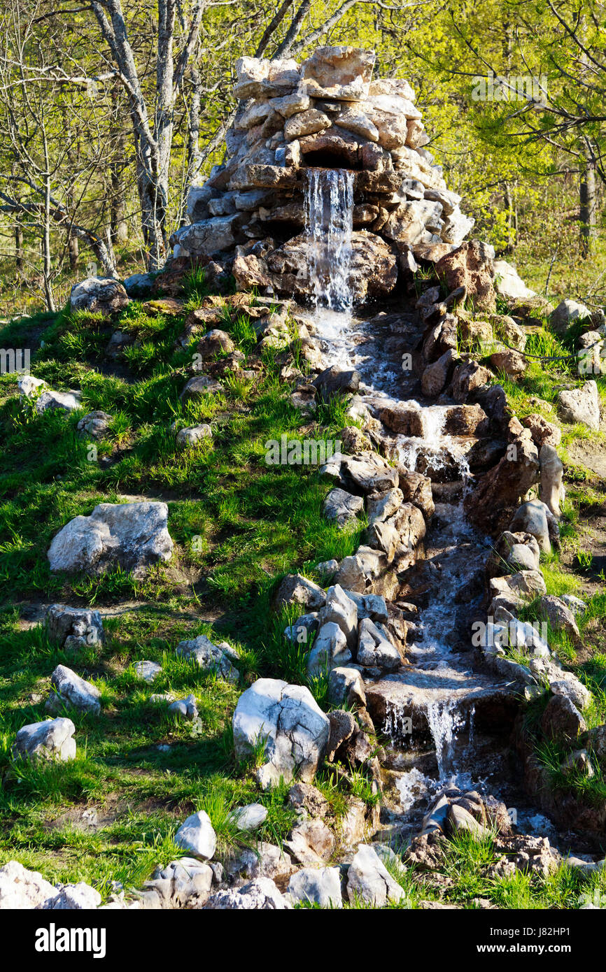 tree waterfall ecology source serbia nature tare leaf environment enviroment Stock Photo