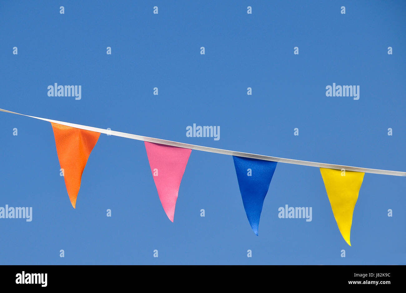 four flag flags pennant blue coloured colourful gorgeous multifarious richly Stock Photo
