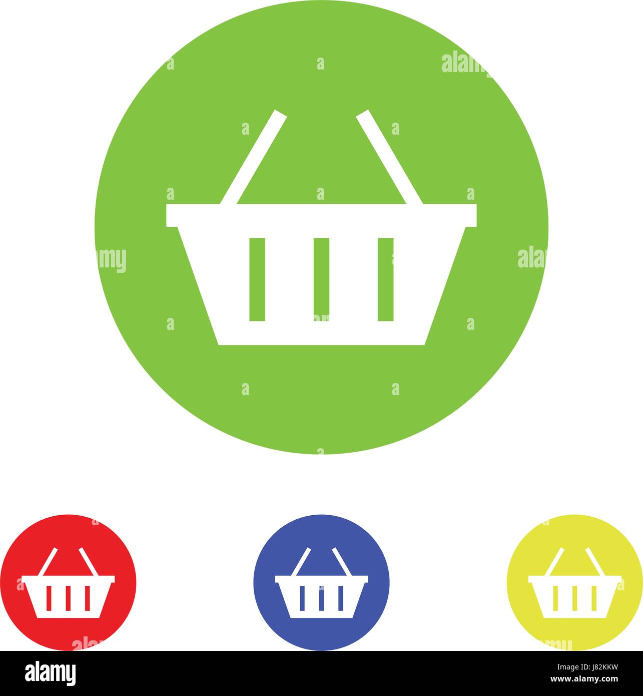 Set of shopping basket icon in vector on white background Stock Vector ...