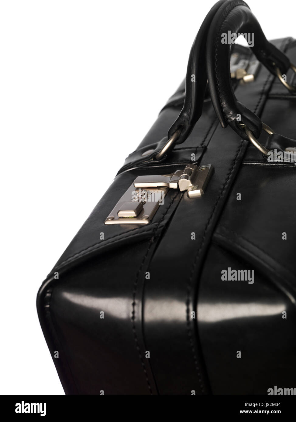 still life briefcase studio handle number code portfolio white bag lock white Stock Photo Alamy