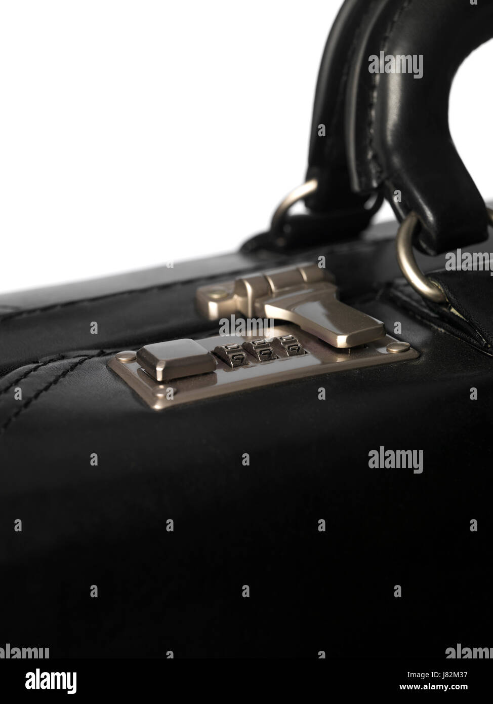 still life briefcase studio handle number code portfolio white bag lock