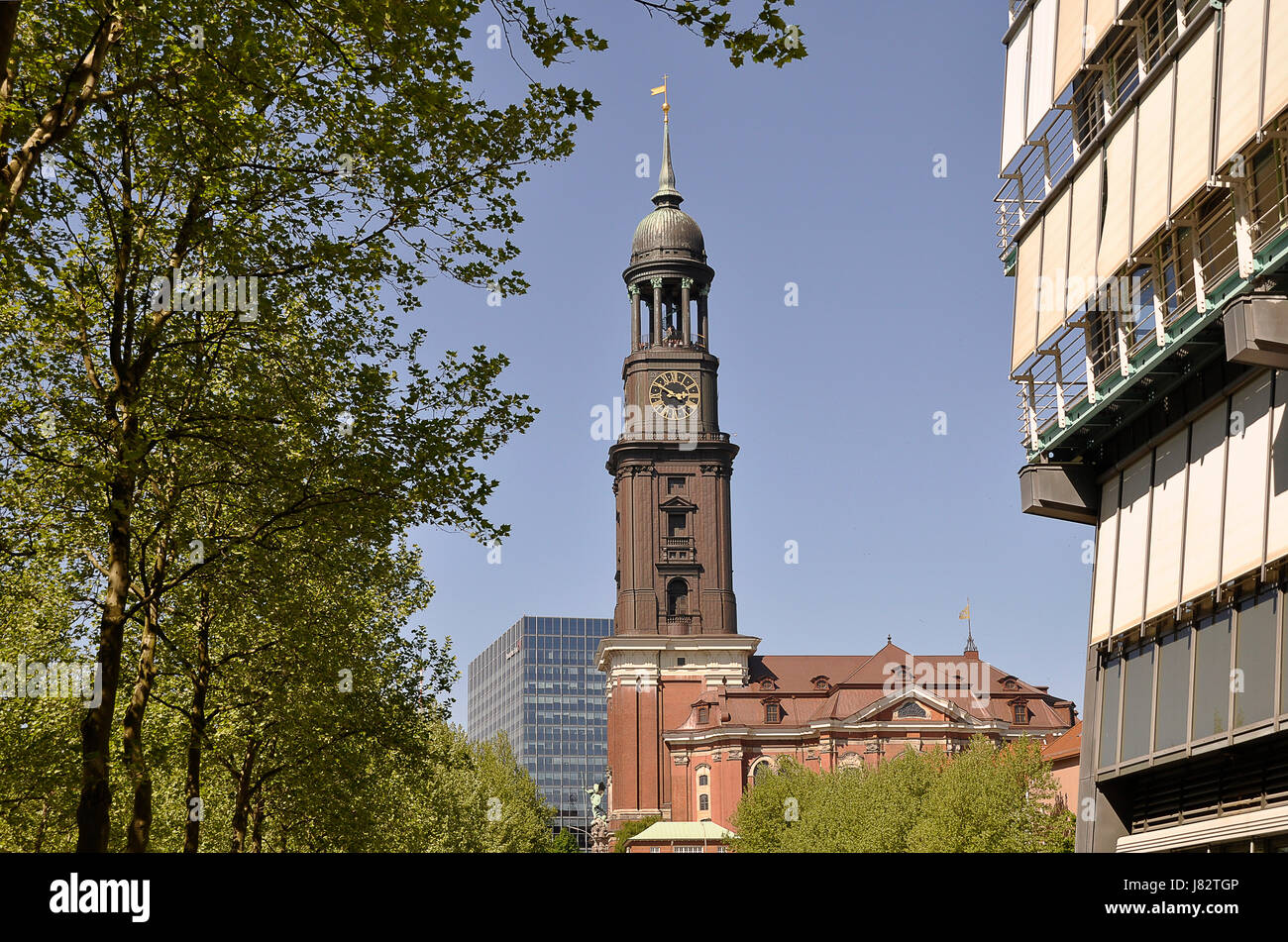 michel in hamburg Stock Photo - Alamy