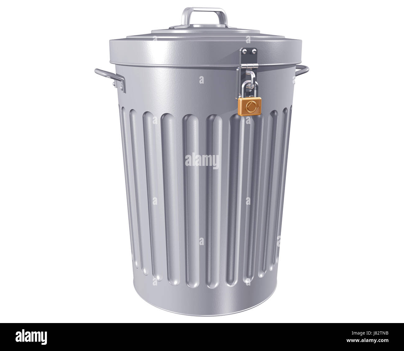 steel metal traditional trash galvanized bin rubbish sweepings can lock