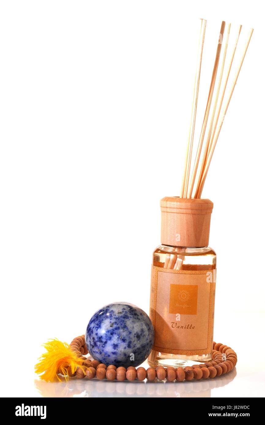 fragrance sticks and meditation chain Stock Photo