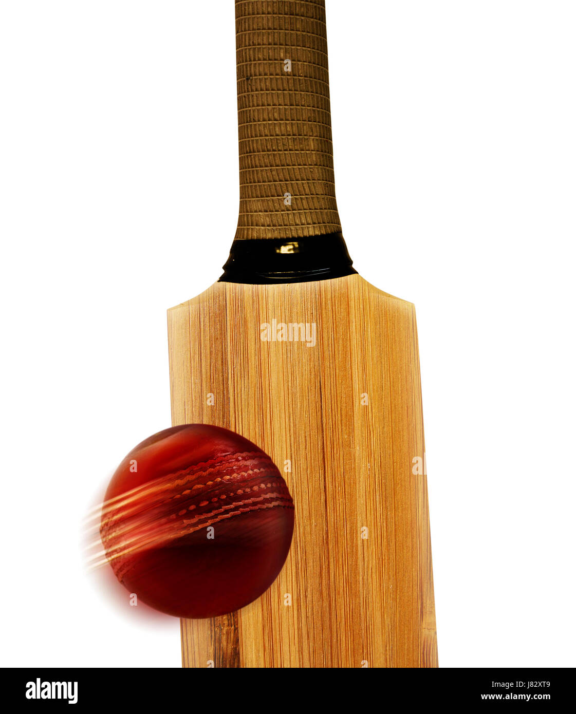 ball bat red cricket bowl objects detail spare time free time leisure leisure Stock Photo