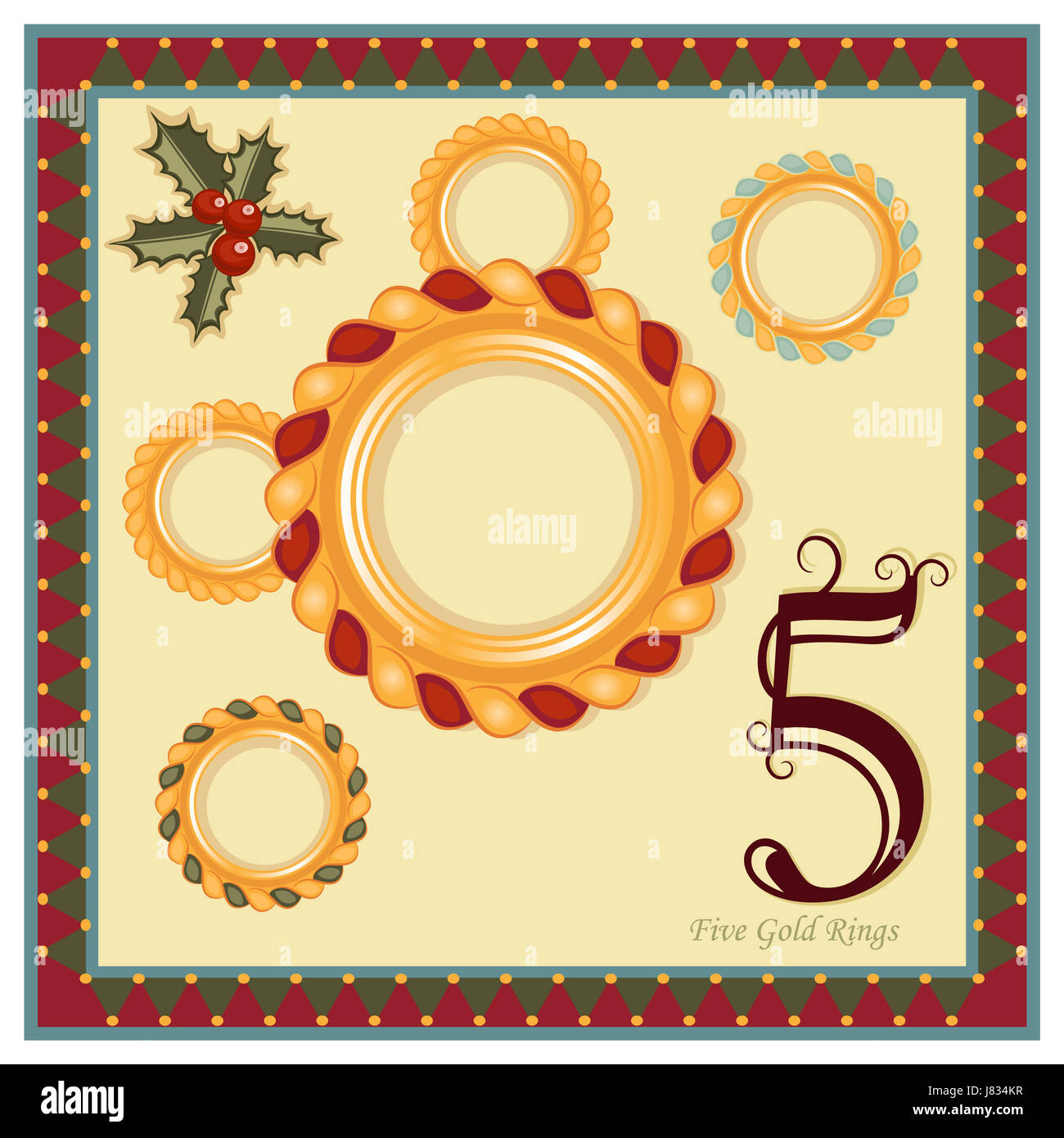 Twelve days of christmas illustration hi-res stock photography and images -  Alamy