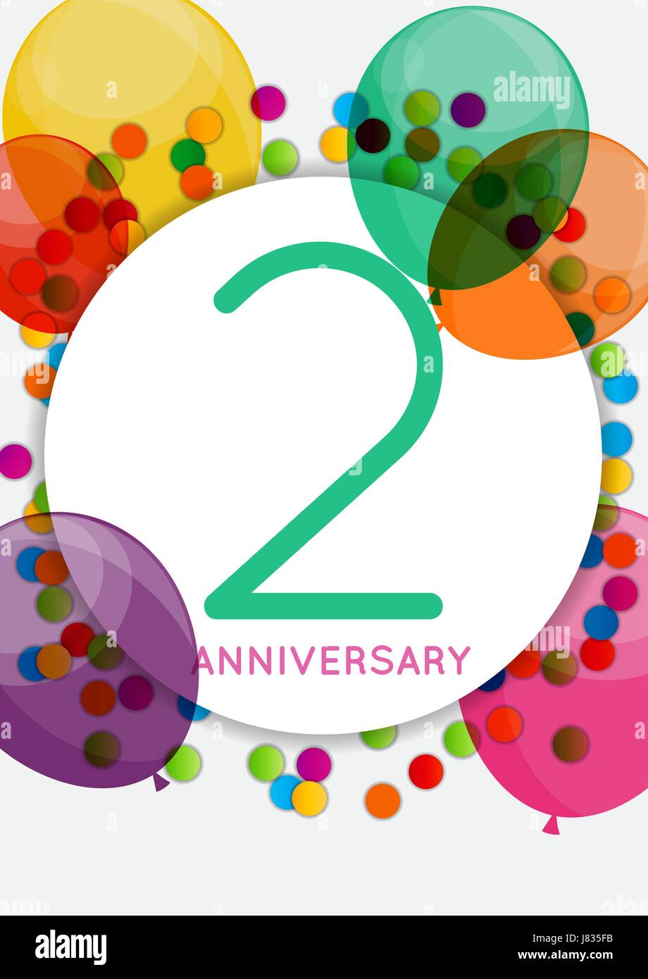 template 2 years anniversary congratulations, greeting card