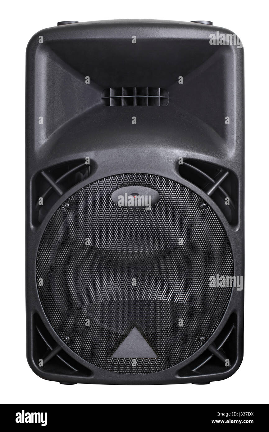 music isolated loudspeaker equipment audio speaker backdrop background disco Stock Photo