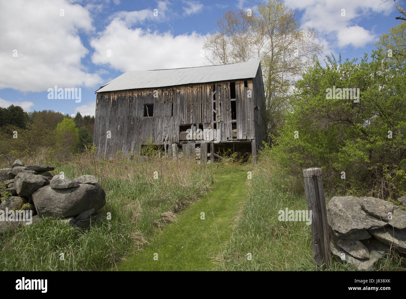 Back of an old barn in Etna, New Hampshire Stock Photo Alamy