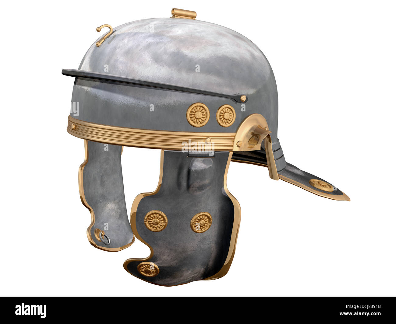soldier history helmet roman gladiator ancient centurion isolated battle Stock Photo