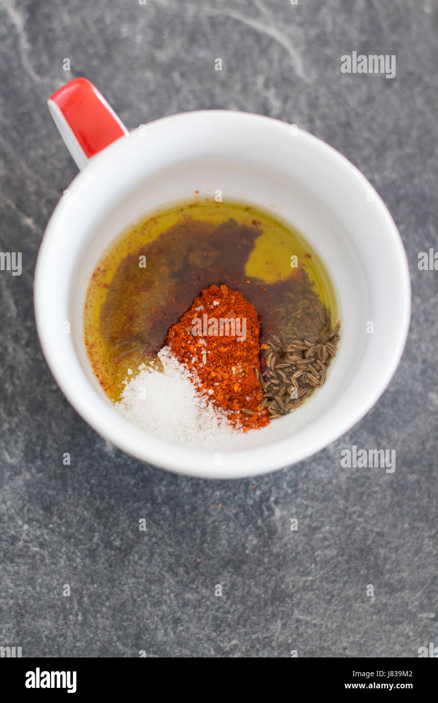 spices in a cup Stock Photo