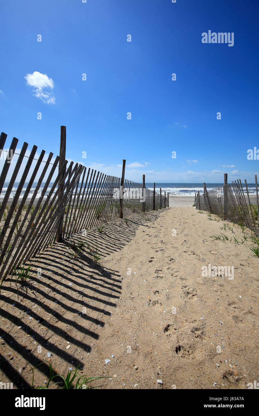 Atlantic coastline at Rockaway Beach in New York City Stock Photo