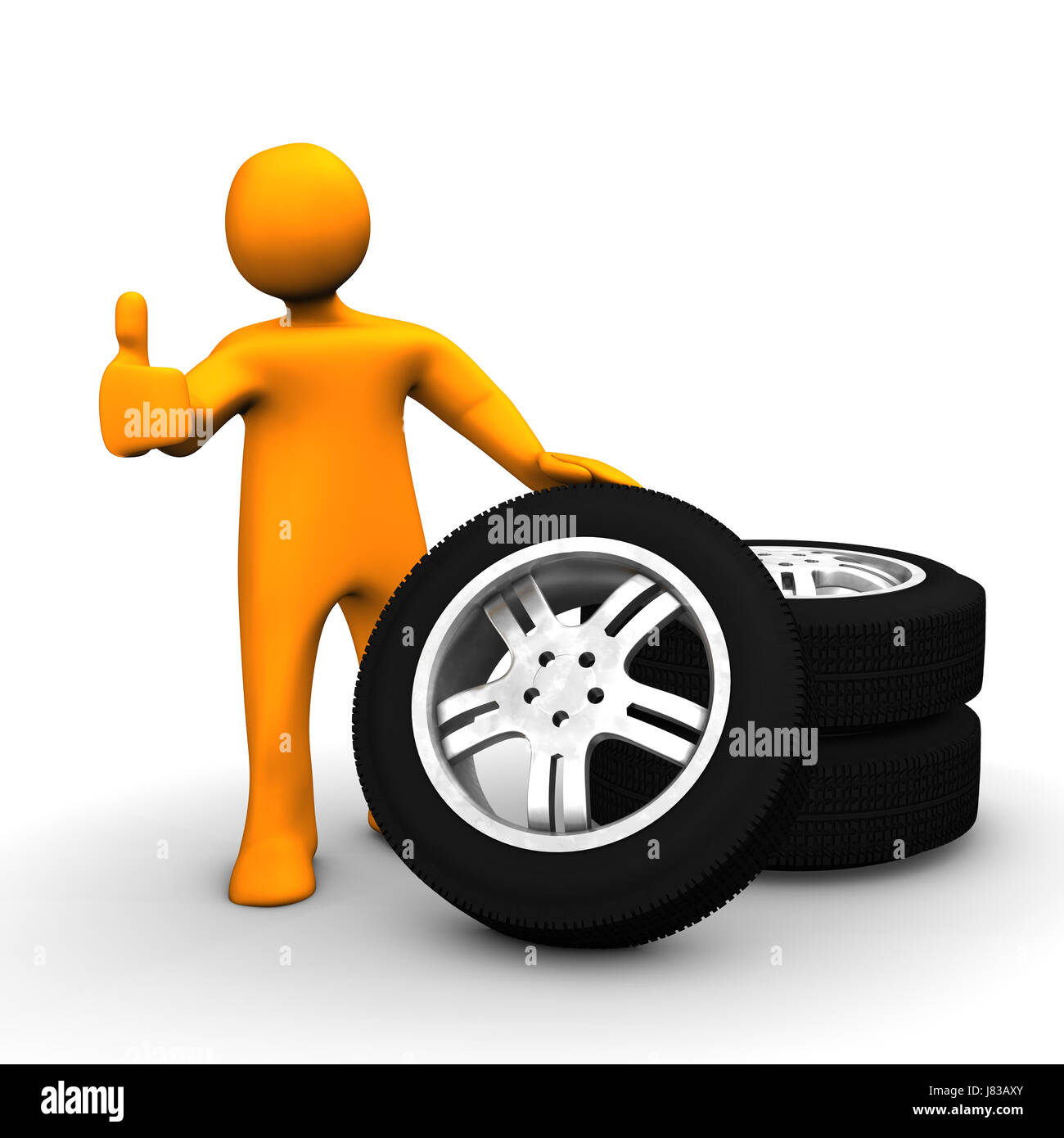 tire workshop Stock Photo