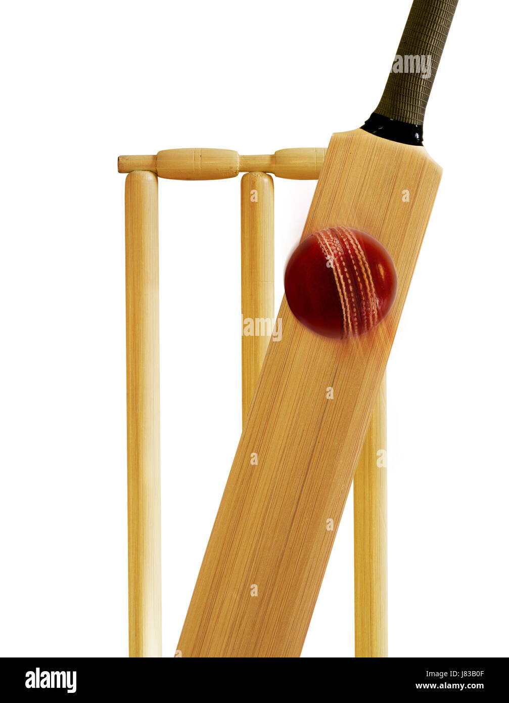 ball bat match red cricket objects detail spare time free time leisure leisure Stock Photo