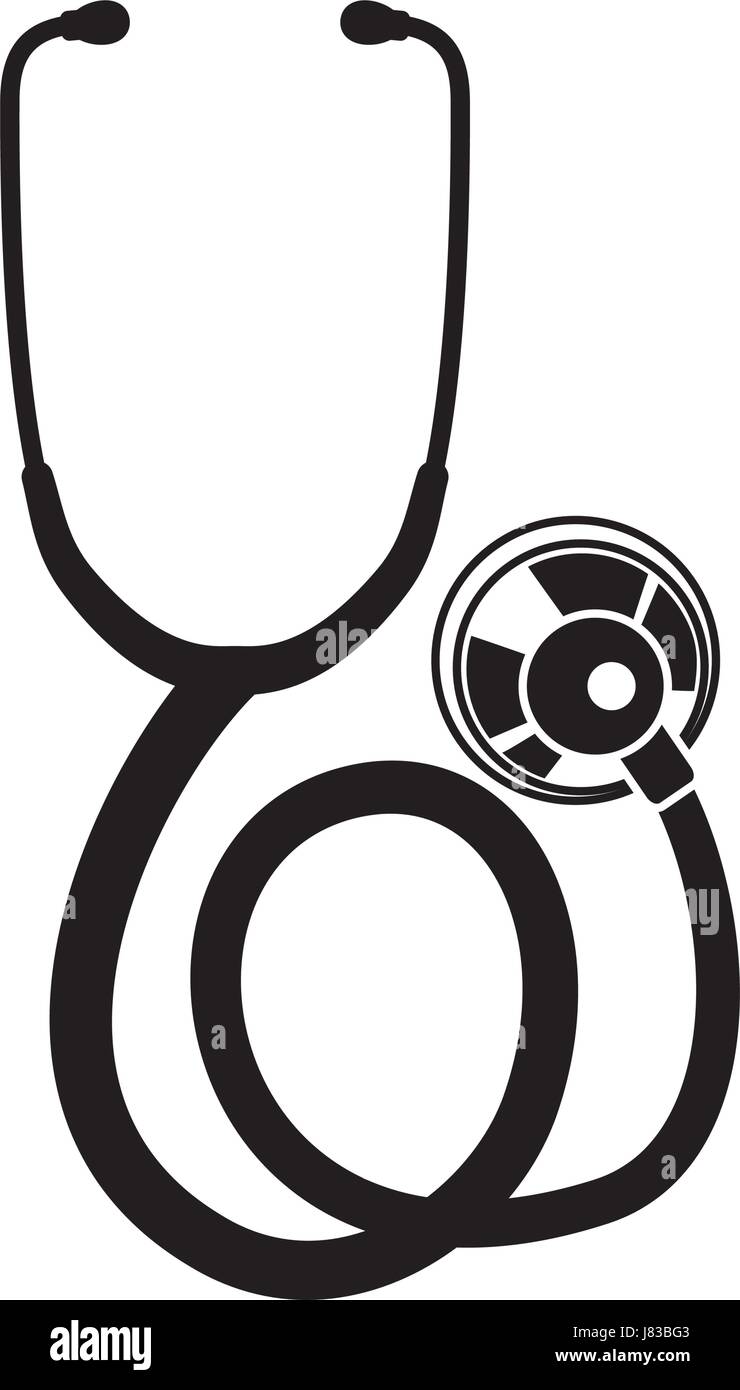 medical stethoscope to check cardiac heartbeat Stock Vector Image & Art