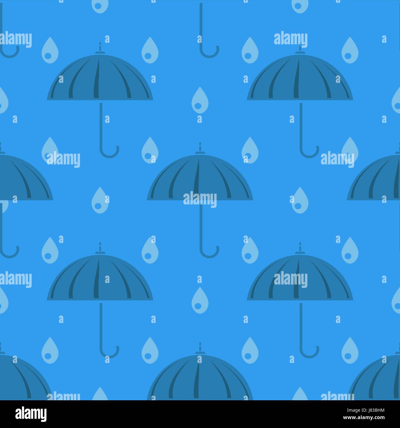 Umbrella and Rain Drops Seamless Pattern Stock Vector Image & Art Alamy