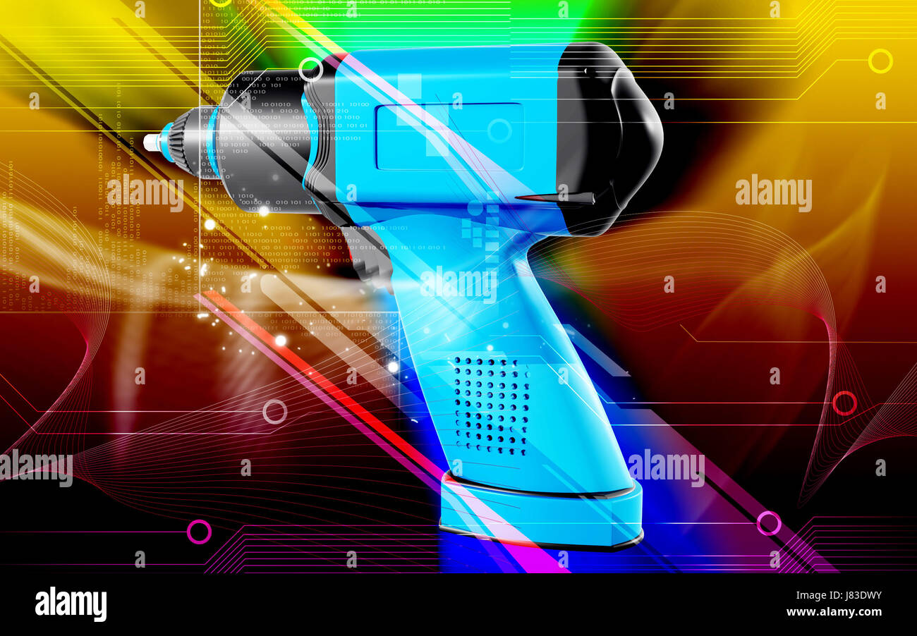 blue impact tool graphics colour wheel industry repair illustration