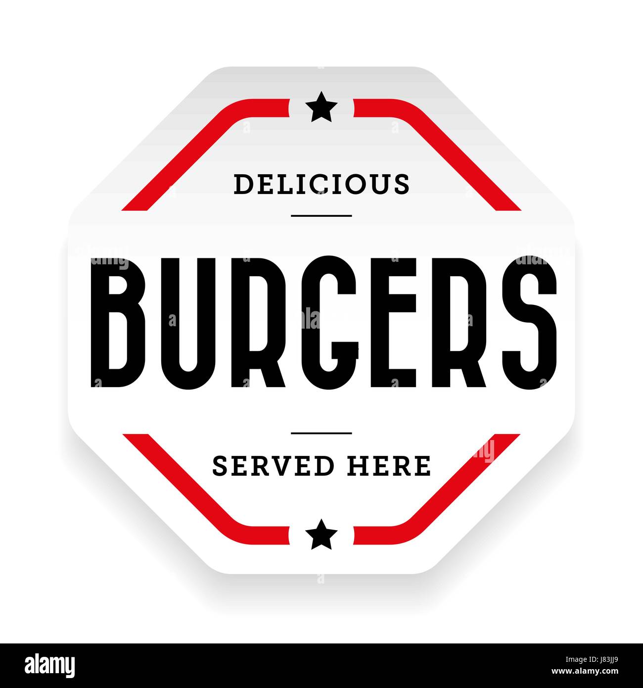 Burgers vintage stamp sticker vector Stock Vector