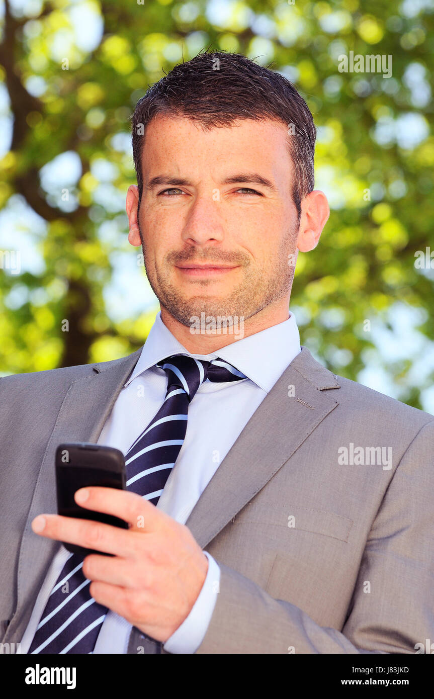 guy close telephone phone humans human beings people folk persons human human Stock Photo