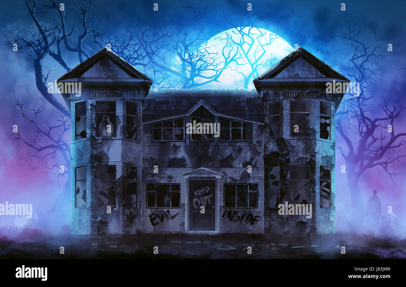 Vampire inviting to his house flat color vector illustration. Haunted  mansion. Halloween night. Full moon. Fully editable 2D simple cartoon  character with spooky building on background 11142876 Vector Art at Vecteezy