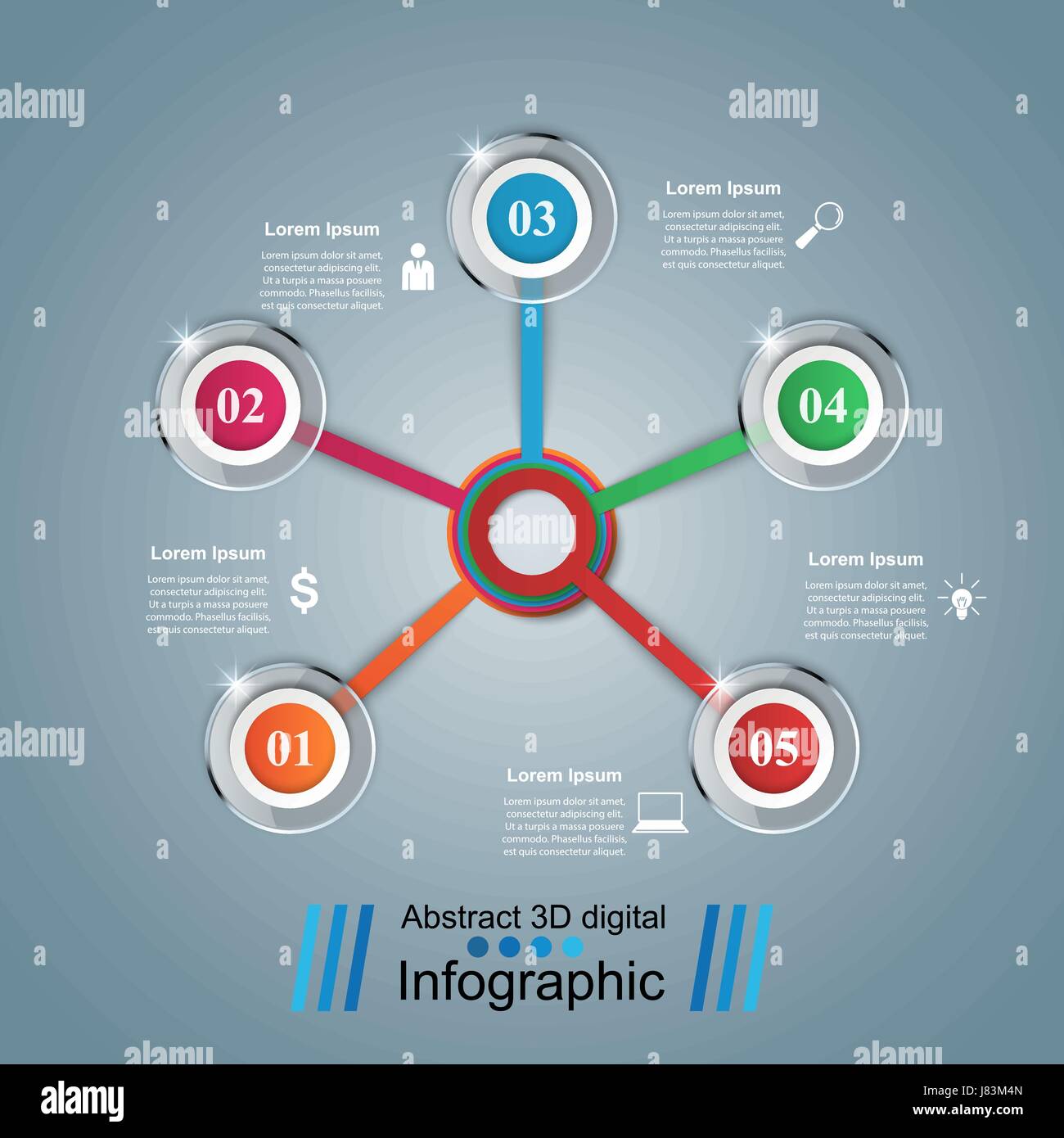 Abstract 3D digital illustration Infographic Stock Vector Image & Art ...