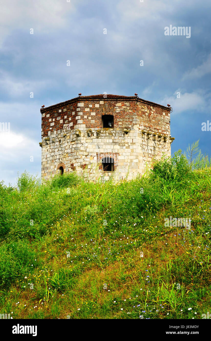 fortress turkish medieval prison dungeon belgrade tower travel hill park Stock Photo