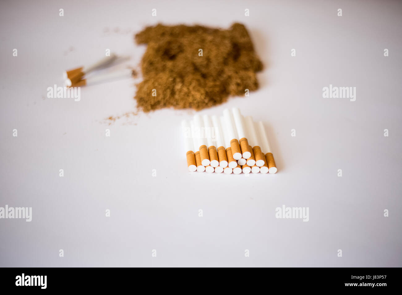 The fight against smoking, cigarettes, tobacco, unhealthy, lung, smokers die young, stop smoking, no smoking Stock Photo