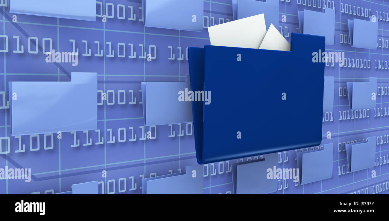 blue office PC computers computer object inside model design project ...