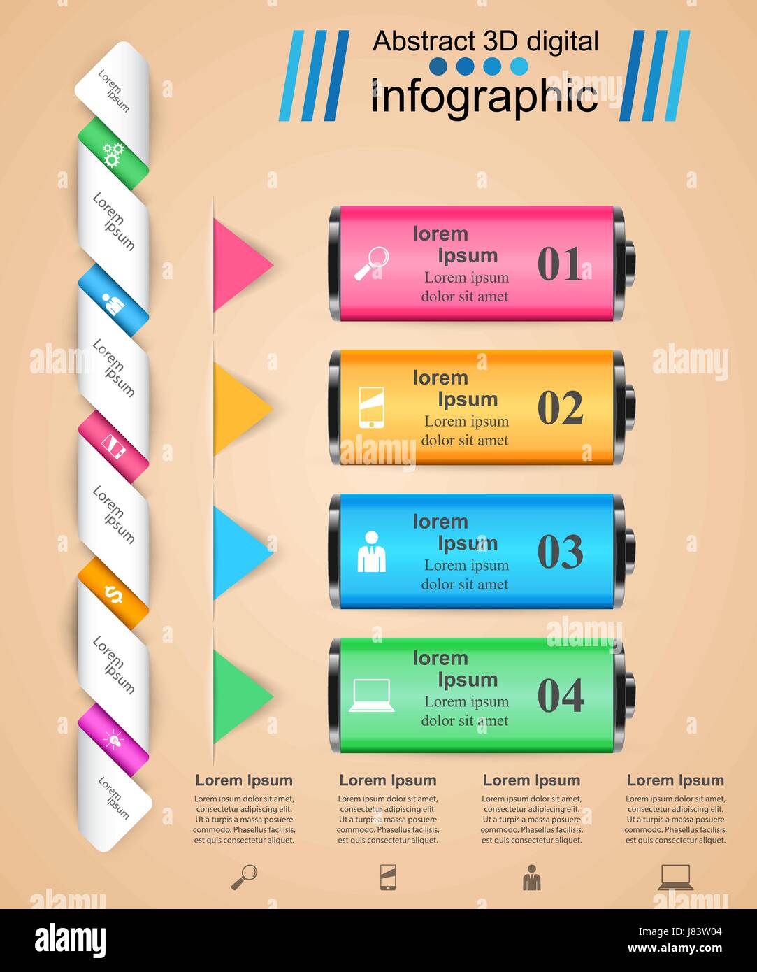 Business Infographics. Battery icon Stock Vector Image & Art - Alamy
