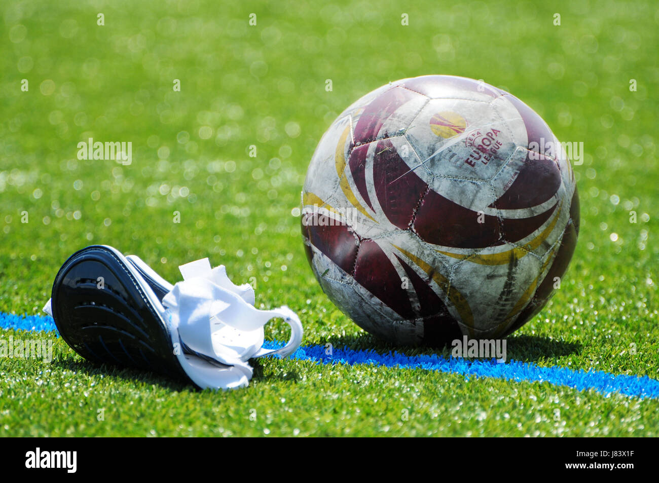 beautiful beauteously nice ball schooner balls sport sports soccer football Stock Photo