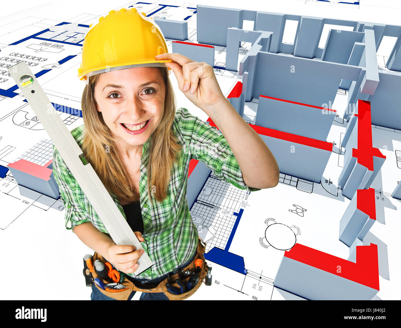 woman house building laugh laughs laughing twit giggle smile smiling ...