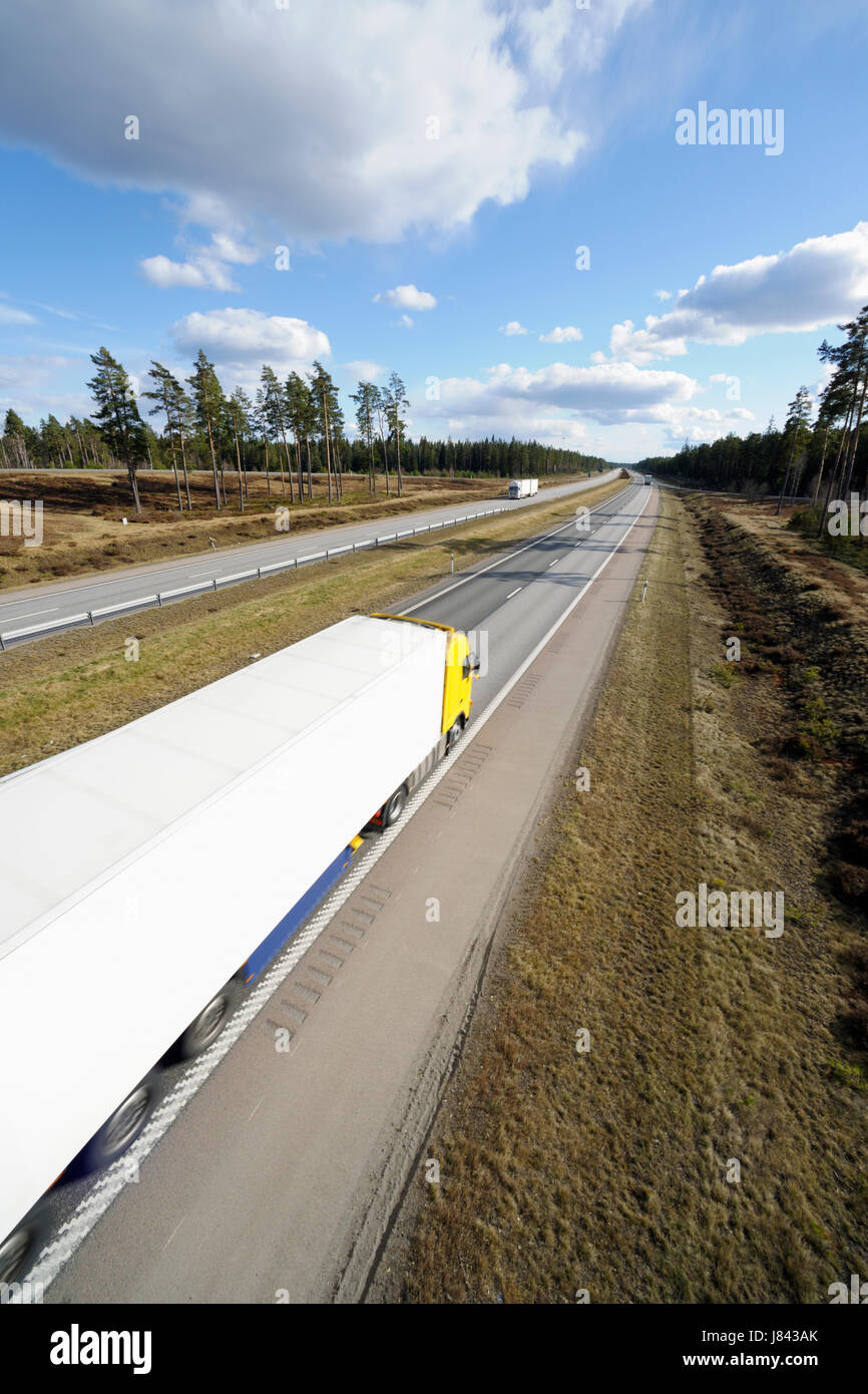 industry logistics motorway highway driving truck lorry industry