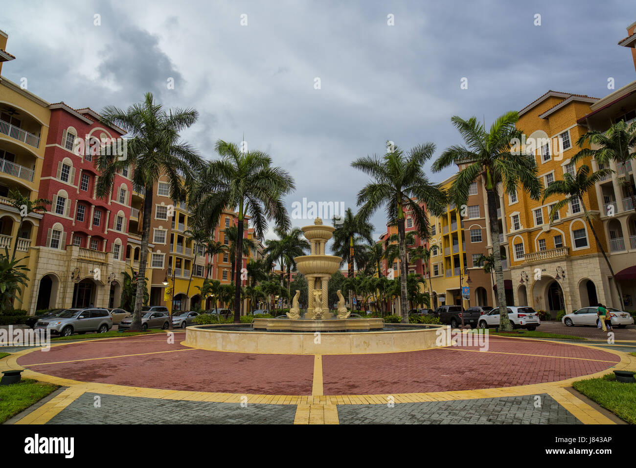 Fountain in Naples Florida Stock Photo Alamy