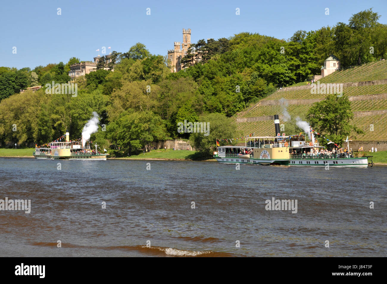 Dresden steamer elbe paddle steamer damper steam navigation sailing