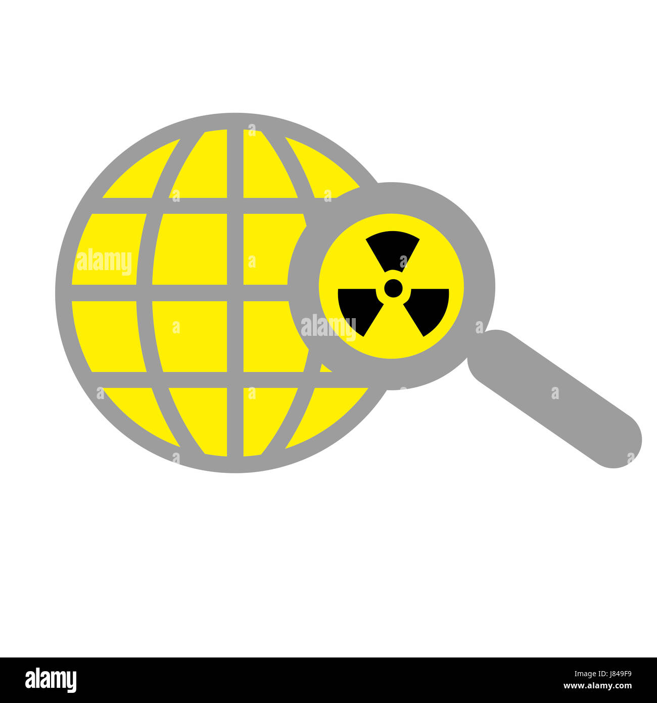 atom radiation radioactive radioactivity atomic energy atomic power pictogram Stock Photo