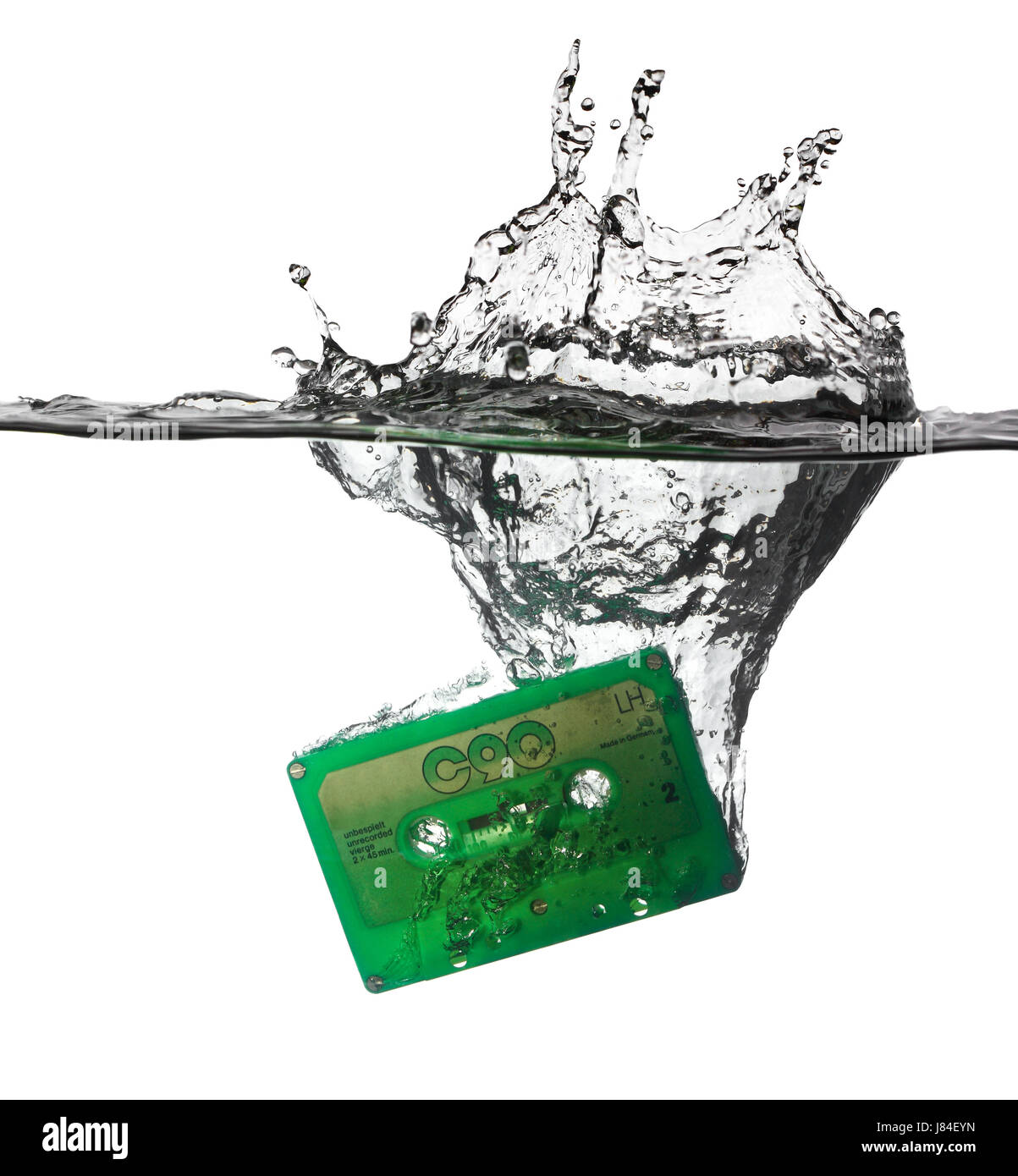 splash cassette tape sound carrier explosion burst water fall music