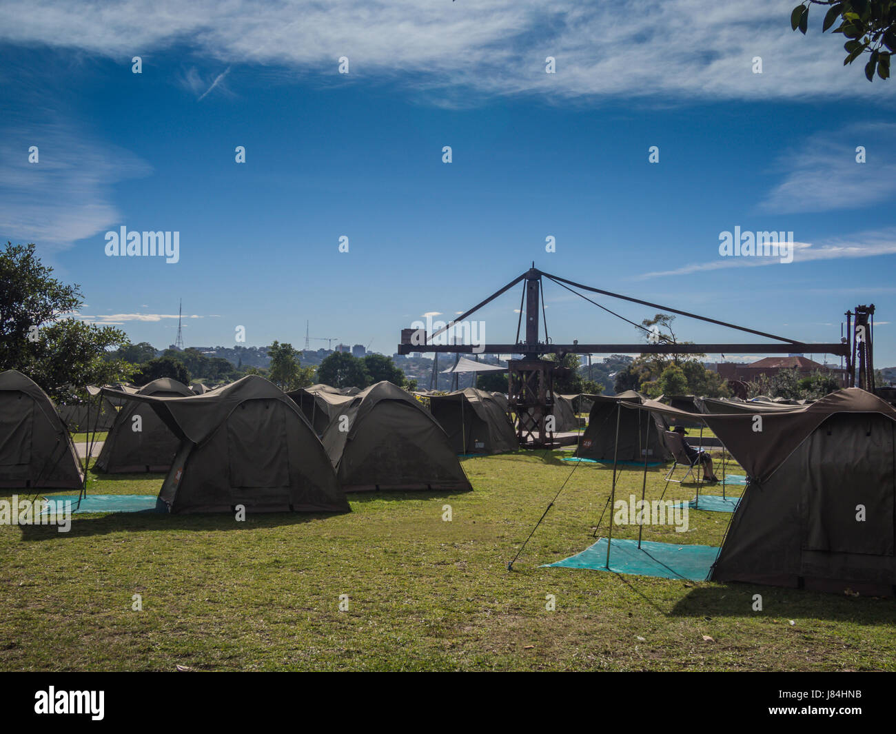 Glamping Campsite Stock Photo
