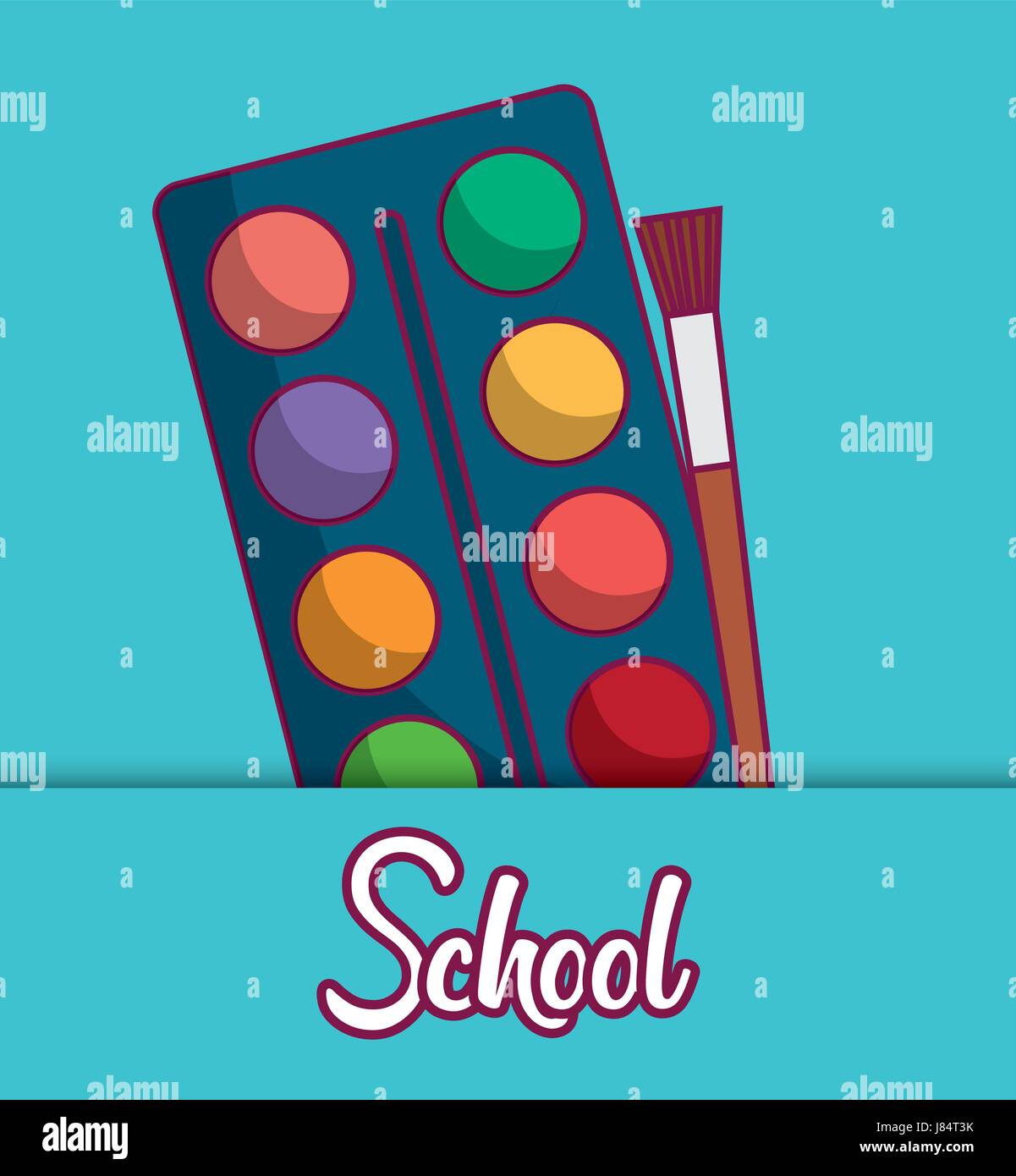 paint palette and brush icon Stock Vector Image & Art - Alamy