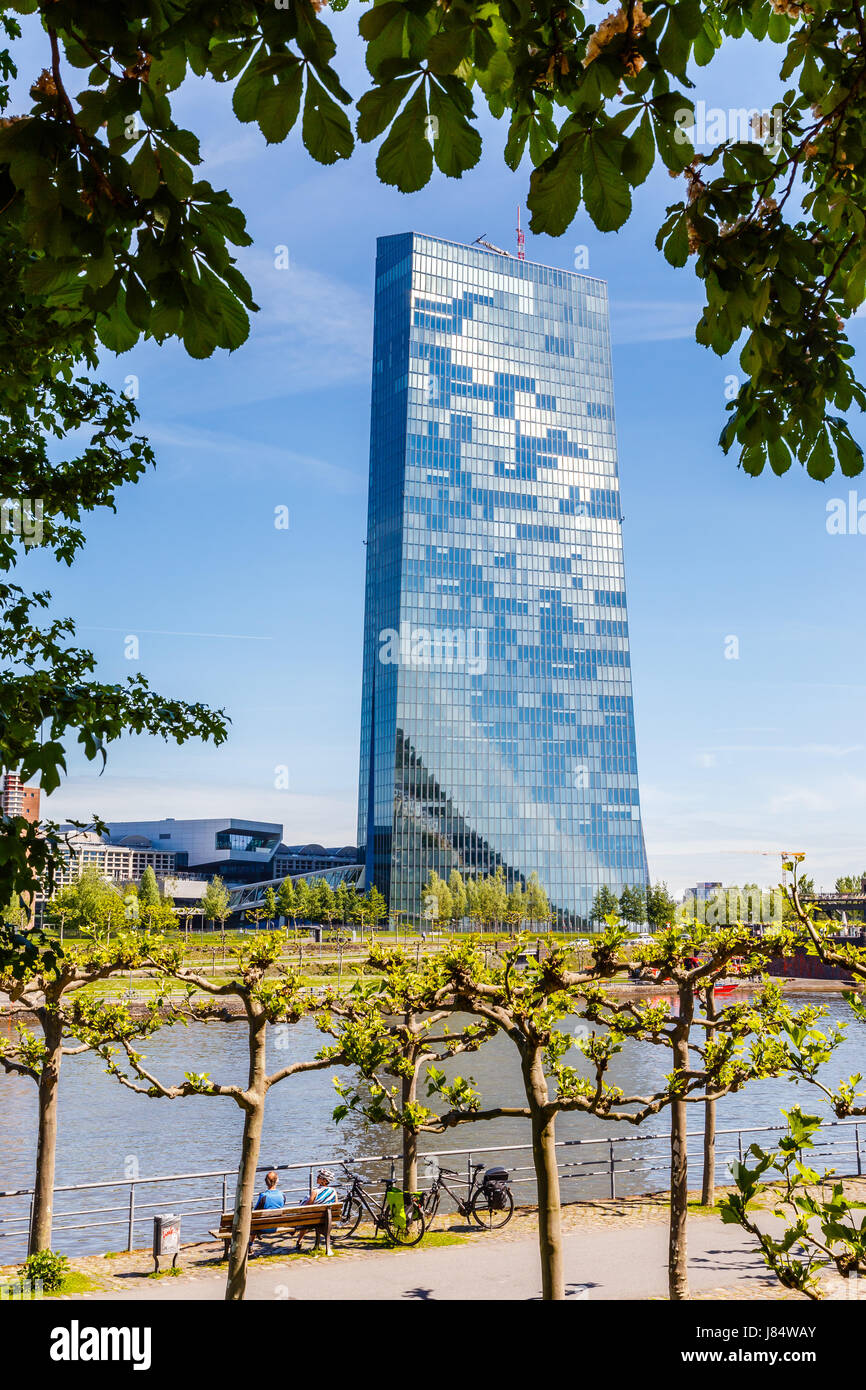 European Central Bank headquarters in Frankfurt, Germany. 16.May 2017. Stock Photo