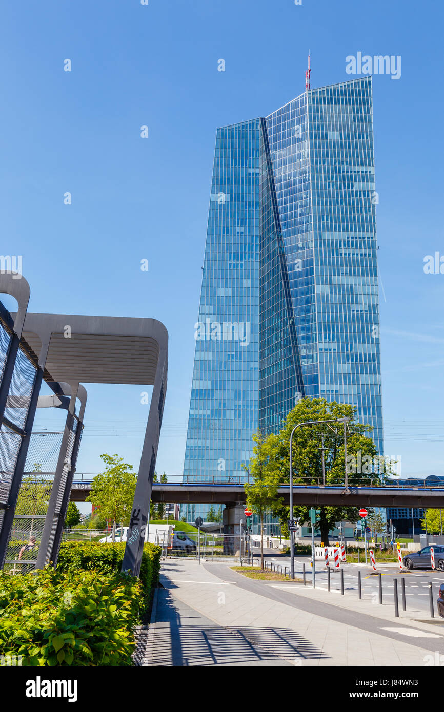 European Central Bank headquarters in Frankfurt, Germany. 16.May 2017. Stock Photo