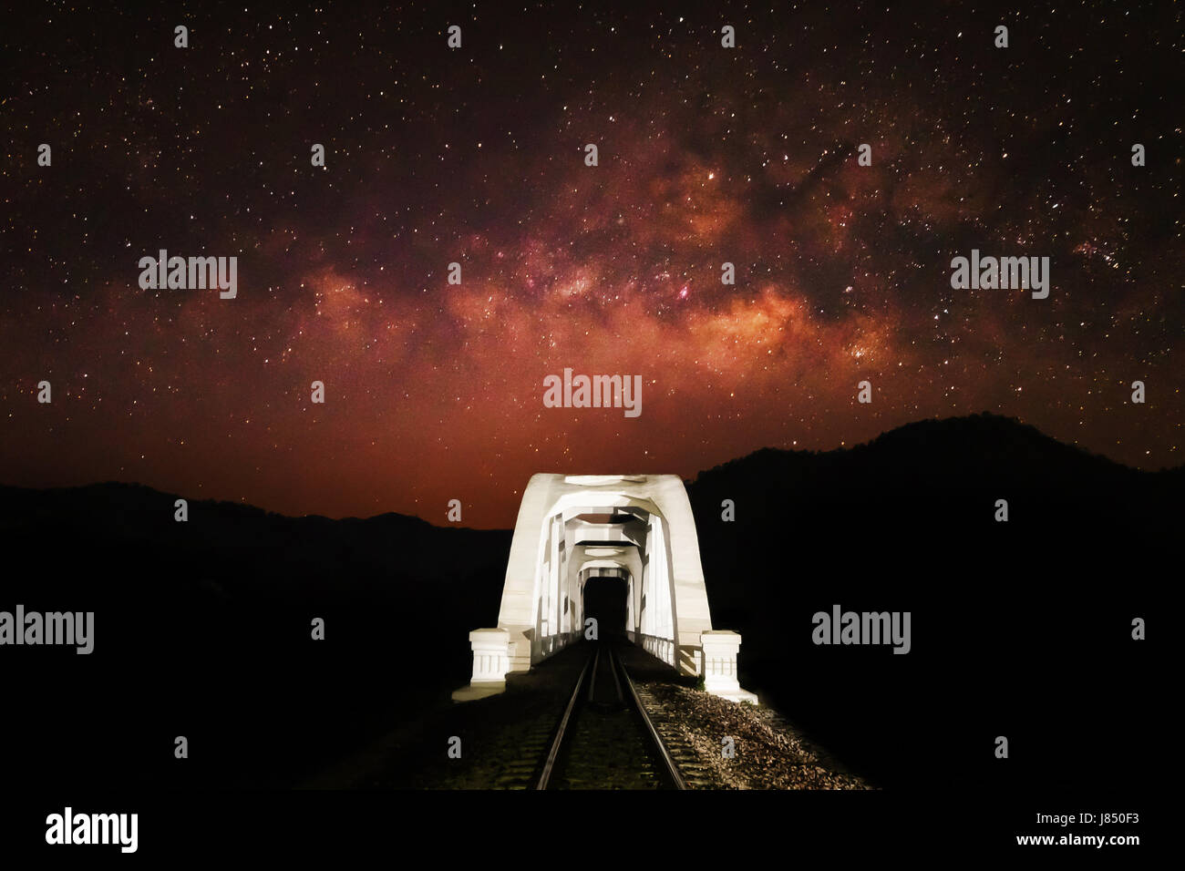 Milky Way and starry sky background Stock Photo - Alamy